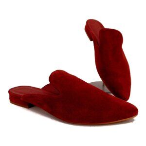 Not for sale     Able Lizbeth Evening Slide Mules 9.5 Red Suede Pointed Toe Slip
